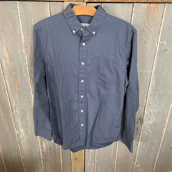 Men's Blue Button-Down Shirt - Picture 1 of 2